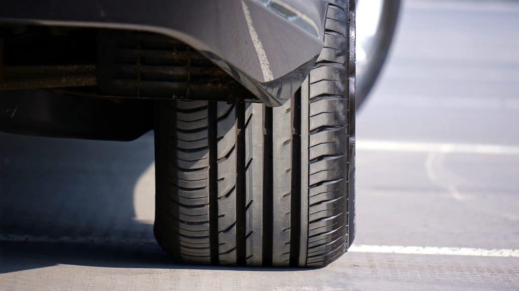 A tire with low pressure